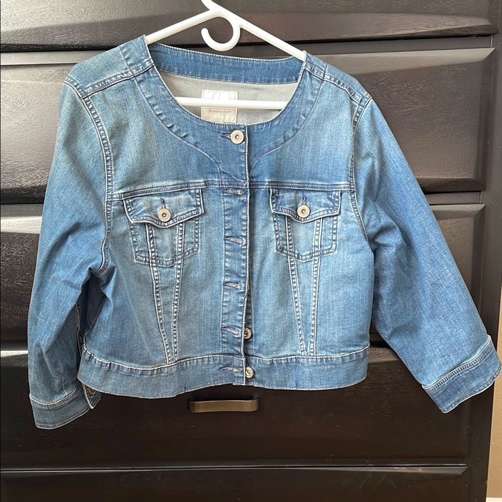Torrid Blue Jean Jacket Cropped Style